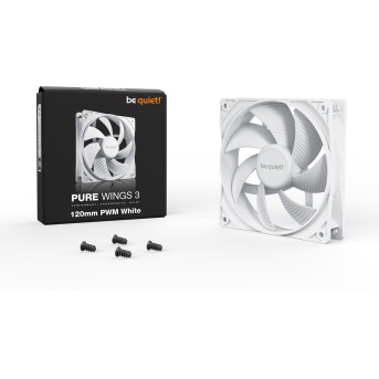 Вентилятор для компьютерного корпуса Bequiet! Pure Wings 3 120mm PWM White в Metoo.kz - Metoo (3)