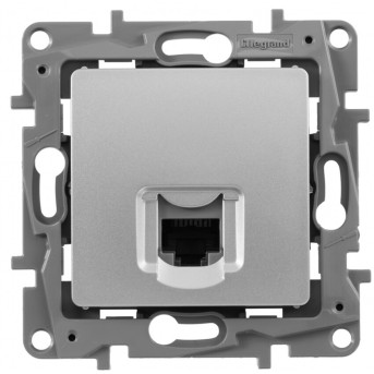 Информационная розетка RJ45 категория 5 UTP Legrand 672441 Etika алюминий - Metoo (1)