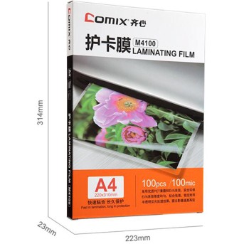 Плёнка для ламинирования COMIX M4100 А4, 100мкм, 100шт. - Metoo (2)