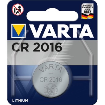 Батарейка VARTA Lithium CR2016 3V (1 шт) (6016) <6016-1> - Metoo (1)