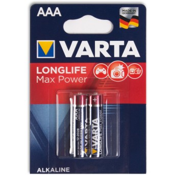 Батарейка VARTA Long Life Max Power Micro 1.5V - LR03/ AAA (2 шт) - Metoo (1)