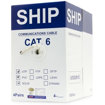Кабель сетевой SHIP D165-P Cat.6 UTP 30В PVC - Metoo (3)