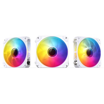 Вентилятор для компьютерного корпуса Jonsbo ZG-120W(3in1) White - Metoo (2)