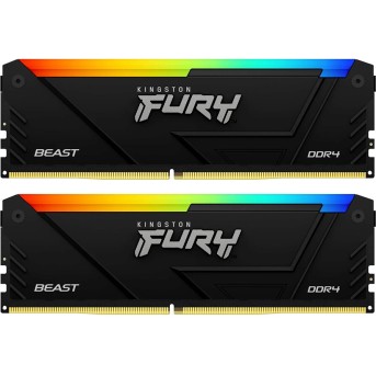 Комплект модулей памяти Kingston FURY Beast RGB DDR4 32GB (Kit 2x16GB) 3200MHz - Metoo (2)