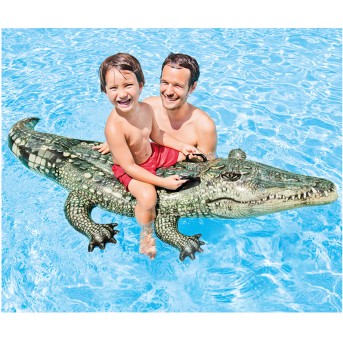 Надувная игрушка Intex 57551NP в форме крокодила для плавания - Metoo (2)