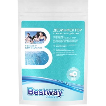 Химия для бассейна Bestway Chemicals Комплексная дезинфекция 100гр. B1909216 - Metoo (1)