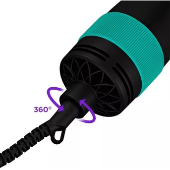 Фен-щетка Kitfort КТ-3236-2 черно-бирюзовый - Metoo (3)