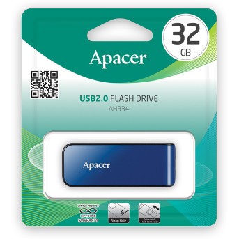 USB-накопитель Apacer AH334 32GB Синий - Metoo (3)