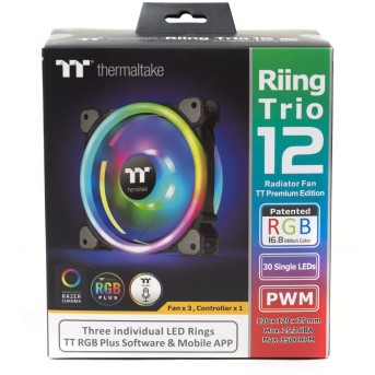 Кулер для кейса Thermaltake Riing Trio 12 RGB TT Premium Edition (3-Fan Pack) - Metoo (3)