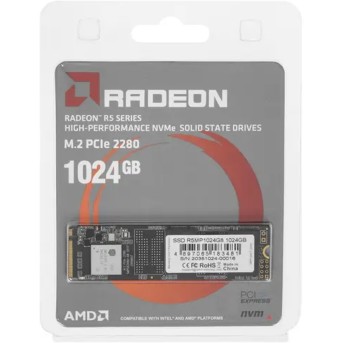 Твердотельный накопитель 1024GB SSD AMD RADEON R5 M.2 2280 PCl-E R2100MB/<wbr>s, W1000MB/<wbr>s R5MP1024G8 - Metoo (2)
