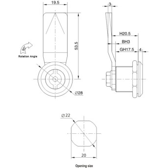 Замок металлический с ключом Deluxe MS705 - Metoo (3)