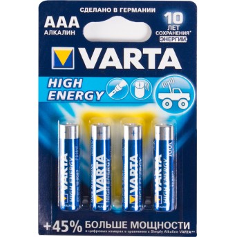 Батарейка VARTA High Energy Micro 1.5V - LR03/ AAA (4 шт) - Metoo (1)