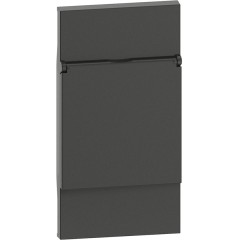 Лицевая панель Bticino KG04P Living Now с крышкой для розеток 2К+З 2 модуля черный