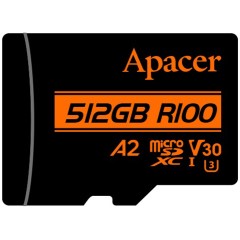 Карта памяти Apacer AP512GMCSX10U8-R 512GB с адаптером SD