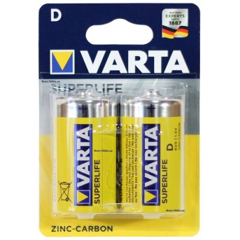 Батарейка VARTA Superlife Mono 1.5V - R20P/<wbr>D (2 шт) в пленке (2014) <2014-2> - Metoo (1)