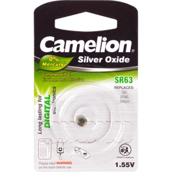 Батарейка CAMELION Silver Oxide SR63-BP1(0%Hg) - Metoo (1)