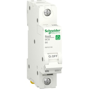 Автоматический выключатель Schneider Electric R9F02106 (АВ) 1P B 6А 6 kA - Metoo (1)