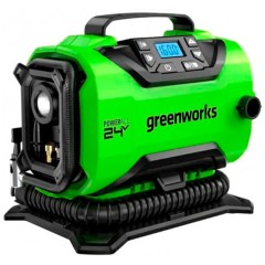Компрессор автомобильный аккумуляторный Greenworks ACG30124V / 12V (от сети автомобиля) без АКБ и ЗУ