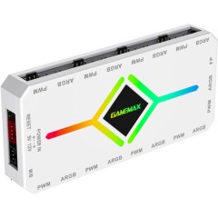 Контроллер подсветки Gamemax V4.0 ARGB+PWM HUB WH (12В)