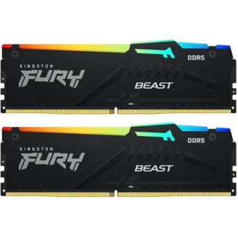Комплект модулей памяти Kingston FURY Beast KF560C36BBEAK2-64 DDR5 64GB (Kit 2x32GB) 6000MHz - Metoo (2)