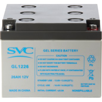 Аккумуляторная батарея SVC GL1226 12В 26 Ач - Metoo (3)
