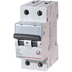 Автоматический выключатель Legrand 404047 2П C 50A TX3 6000 6kA