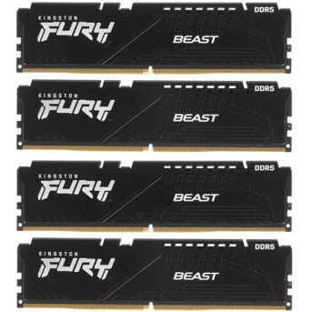 Комплект модулей памяти Kingston FURY Beast KF556C40BBK4-128 DDR5 128GB (Kit 4x32GB) 5600MHz в Metoo.kz - Metoo (1)