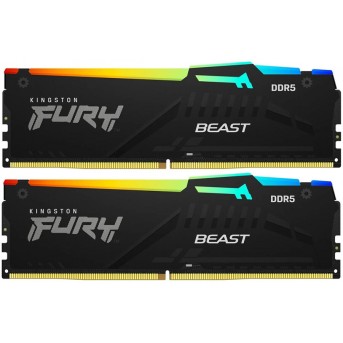 Комплект модулей памяти Kingston FURY Beast RGB KF560C36BBE2AK2-32 DDR5 32GB (Kit 2x16GB) 6000MHz - Metoo (1)