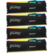 Комплект модулей памяти Kingston FURY Beast RGB XMP KF556C40BBAK4-128 DDR5 128GB (Kit 4x32GB) 5600MH