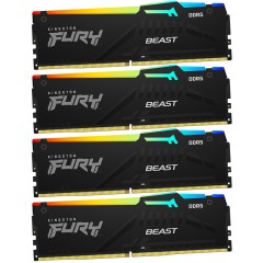 Комплект модулей памяти Kingston FURY Beast RGB XMP KF556C40BBAK4-128 DDR5 128GB (Kit 4x32GB) 5600MH