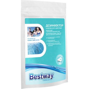 Химия для бассейна Bestway Chemicals Комплексная дезинфекция 100гр. B1909216 - Metoo (3)