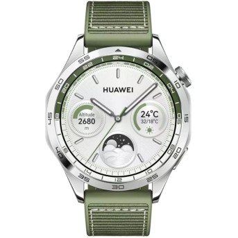Смарт часы Huawei Watch GT 4 PNX-B19 46mm Green Woven Strap - Metoo (2)