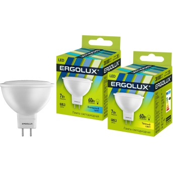 Эл. лампа светодиодная Ergolux JCDR GU5.3/<wbr>4500K/<wbr>7Вт, Холодный - Metoo (1)