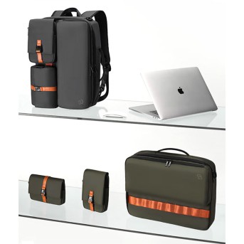 Рюкзак NINETYGO 3 in 1 Delachable Backpack Темно-серый в Metoo.kz - Metoo (2)