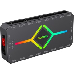 Контроллер подсветки Gamemax V4.0 ARGB+PWM HUB BK (12В)