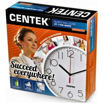 Часы настенные Centek СТ-7105 <White> (белый) - Metoo (2)
