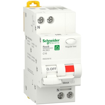 Дифференциальный автоматический выключатель Schneider Electric АВДТ 1P+N С 16А 6 kA 30мА АС - Metoo (1)