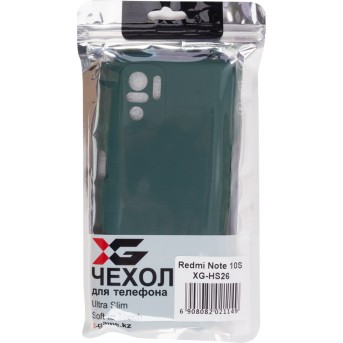 Чехол для телефона X-Game XG-HS26 для Redmi Note 10S Силиконовый Тёмно-зелёный - Metoo (3)