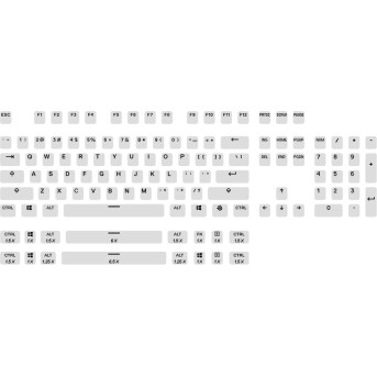 Набор кнопок на клавиатуру Steelseries PrismCAPS White- US (White) - Metoo (1)