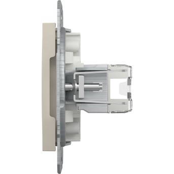 Розетка компьютерная SE EPH4370123 Asfora RJ45 кат. 5е механизм кремовый - Metoo (3)