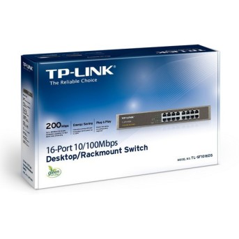 Коммутатор TP-Link TL-SF1016DS - Metoo (3)