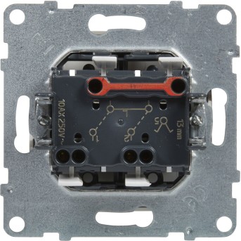 Выключатель двухклавишный Suno 10А 250В безвинт.зажим Белый в Metoo.kz - Metoo (3)