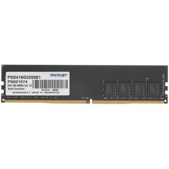 Модуль памяти Patriot SL PSD416G320081 DDR4 16GB - Metoo (1)