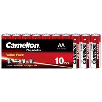 Батарейка CAMELION Plus Alkaline LR6-SP10-DA 10 шт. в плёнке - Metoo (1)