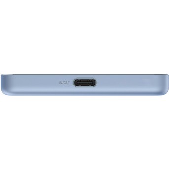 Портативный внешний аккумулятор Xiaomi Super Slim Magnetic Power Bank 5000 Blue - Metoo (3)