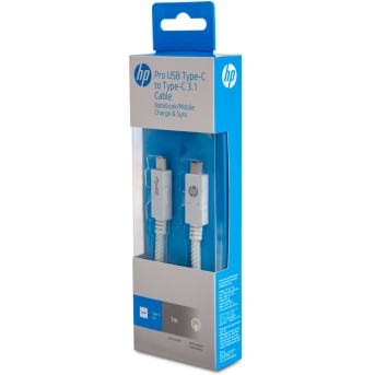 Интерфейсный кабель HP Pro USB-C to USB-C PD v3.1 WHT 1.0m - Metoo (3)