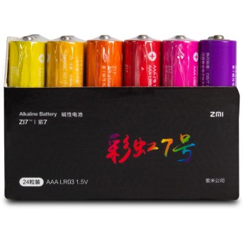 Батарейки Xiaomi ZMI Rainbow 7 AAA (24шт) - Metoo (2)