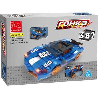 Игровой конструктор Keyixing 25621 ГОНКА (317 деталей в наборе) - Metoo (1)