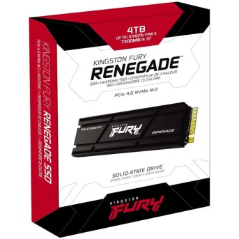 Твердотельный накопитель SSD Kingston FURY Renegade SFYRDK/<wbr>4000G M.2 NVMe PCIe 4.0 HeatSink - Metoo (3)
