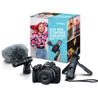 Цифровой фотоаппарат CANON EOS R50 + RF-S 18-45 mm IS STM Creator Kit Black - Metoo (2)
